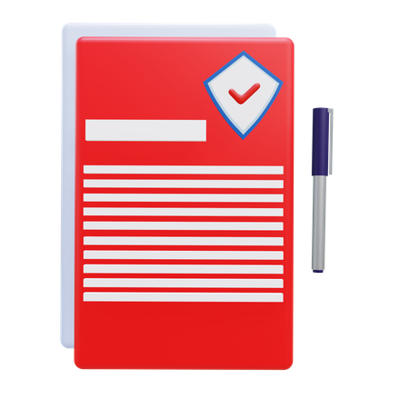 Insurance Policy  3D Icon