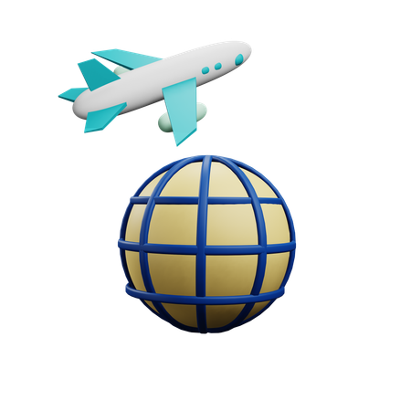 International Flight  3D Icon