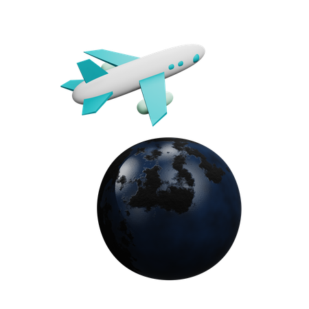 International Flight  3D Icon