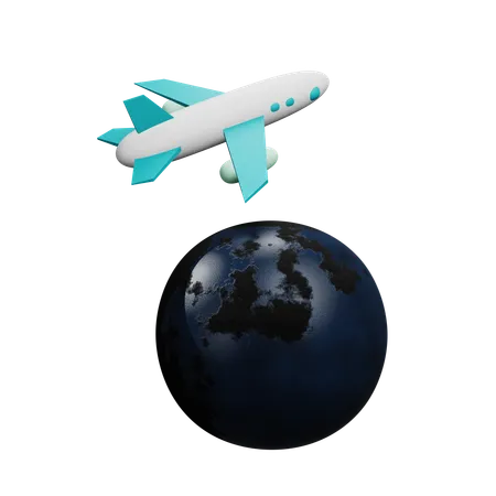 International Flight  3D Icon