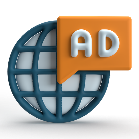 Internet Ad  3D Icon