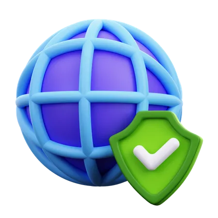 Internet Protection  3D Icon