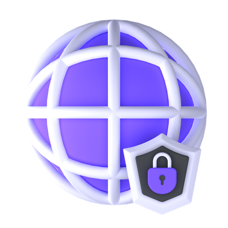 Segurança da Internet  3D Icon