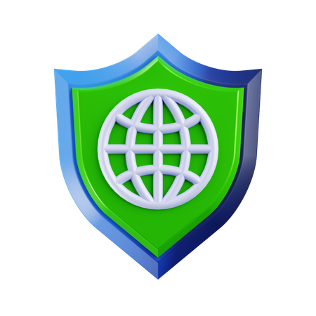 Internet Web Security  3D Icon