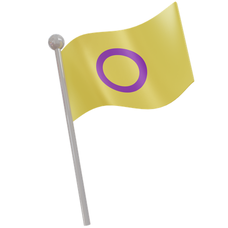 Intersex Flag  3D Flag