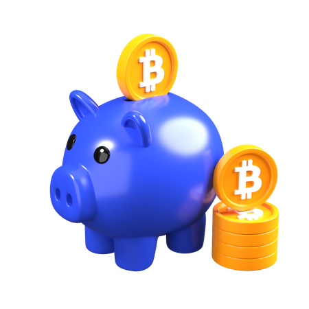 Investimento em bitcoins  3D Icon