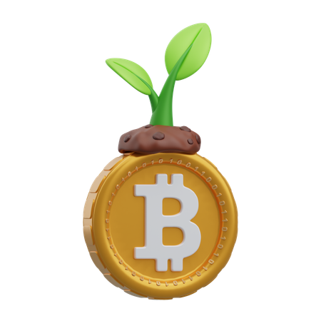 Investimento em bitcoins  3D Icon