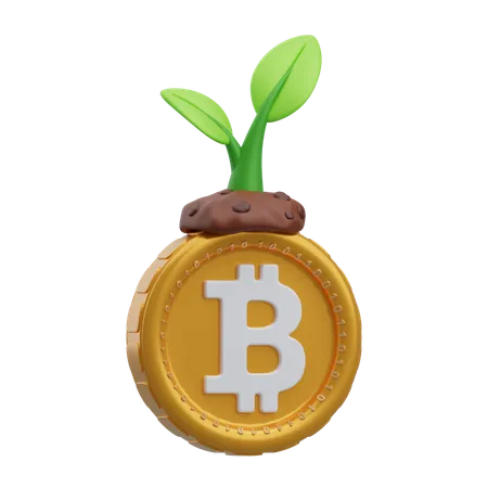 Investimento em bitcoins  3D Icon