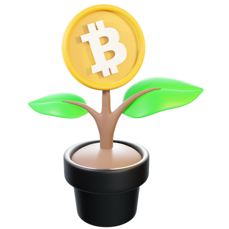 Investimento em bitcoins  3D Illustration