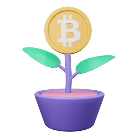 Investimento em bitcoins  3D Illustration