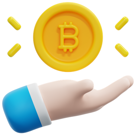 Investimento em bitcoins  3D Icon