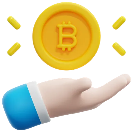 Investimento em bitcoins  3D Icon