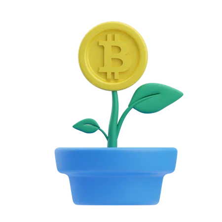 Investimento em bitcoins  3D Icon