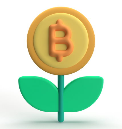 Investimento em bitcoins  3D Icon