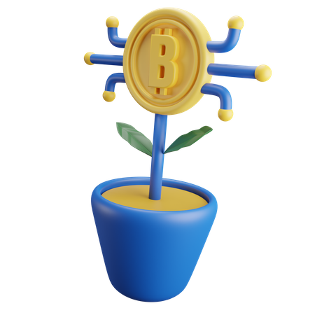 Investimento em bitcoins  3D Icon