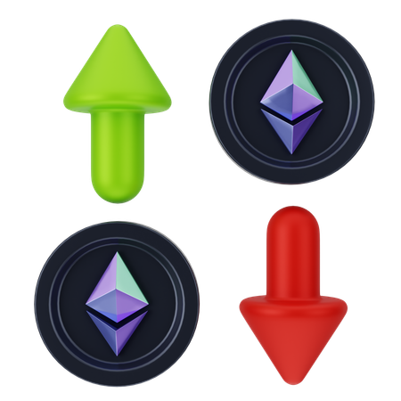 Investimento em ethereum  3D Icon