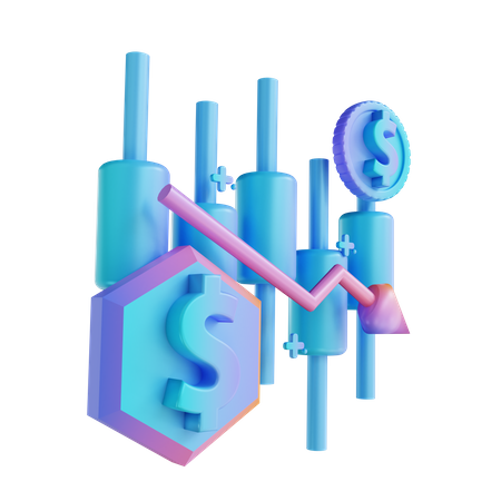 Investment Loss  3D Illustration