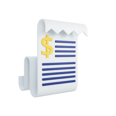 Invoice  3D Illustration