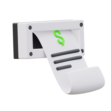 Invoice Receipt  3D Icon