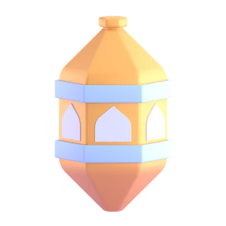 Islamic Golden Lantern  3D Illustration