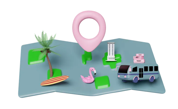 Island Tour  3D Icon