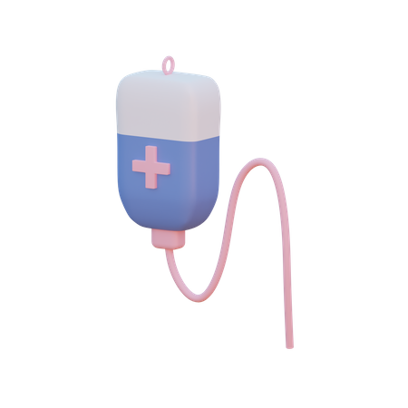 Iv Drip  3D Illustration