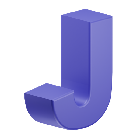 J alphabet  3D Illustration