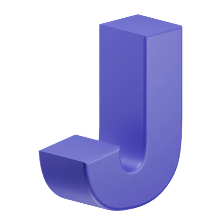 J alphabet  3D Illustration