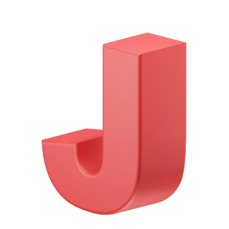 J alphabet  3D Icon