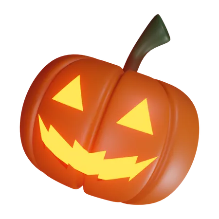 Jack O Lantern Pumpkin Face  3D Icon