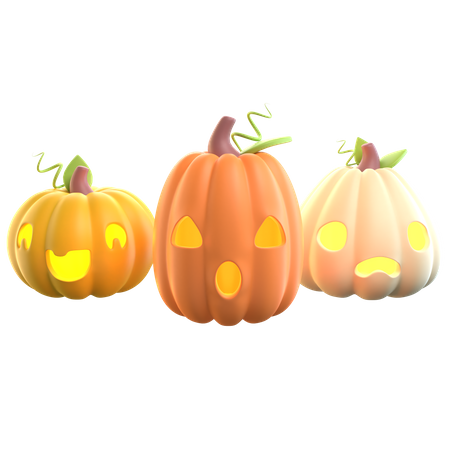 Jack O Lantern Trio  3D Icon