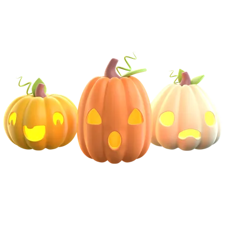 Jack O Lantern Trio  3D Icon