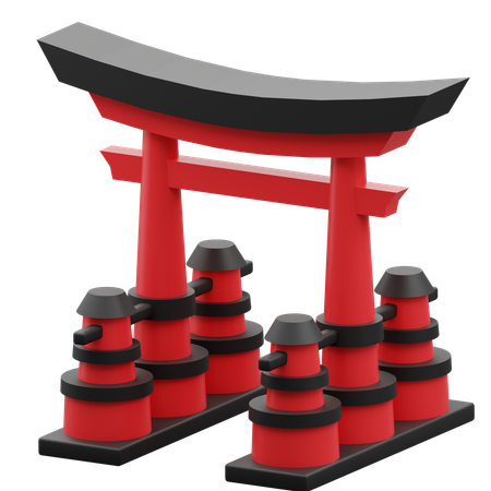 Japanese Gate  3D Icon