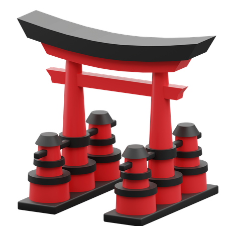 Japanese Gate  3D Icon