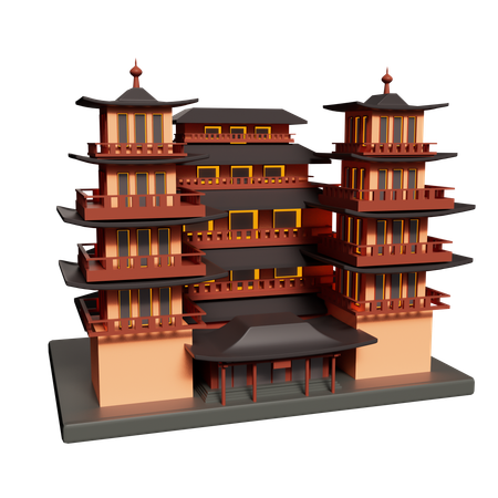 Japanese Temple  3D Icon