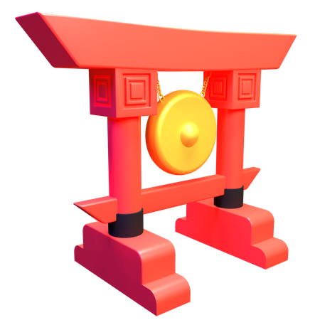 Japanischer Gong  3D Icon