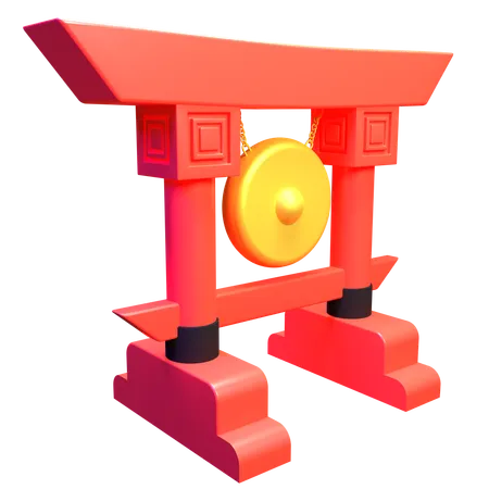 Japanischer Gong  3D Icon