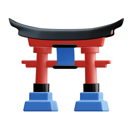 Japanisches tor  3D Illustration