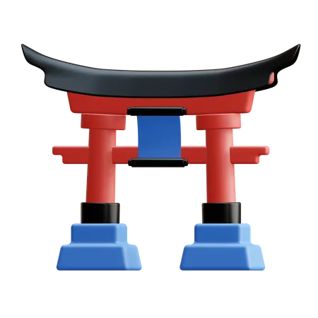 Japanisches tor  3D Illustration