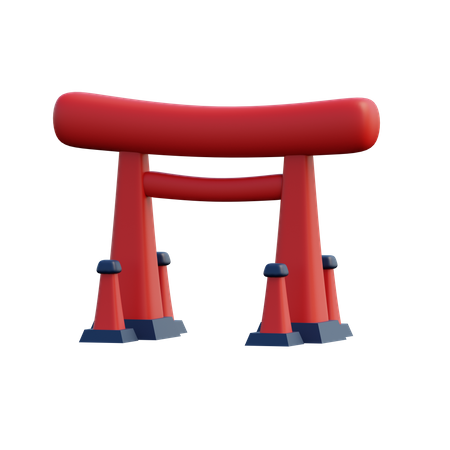 Japanisches Torii-Tor  3D Illustration