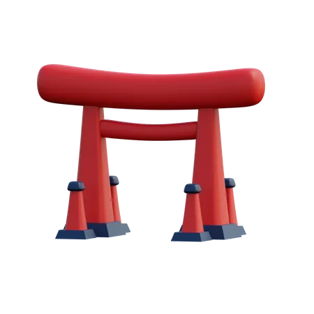 Japanisches Torii-Tor  3D Illustration