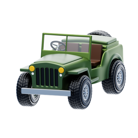 Jipe militar  3D Icon