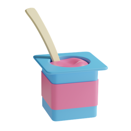 Joghurt  3D Illustration