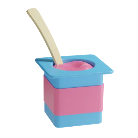 Joghurt  3D Illustration