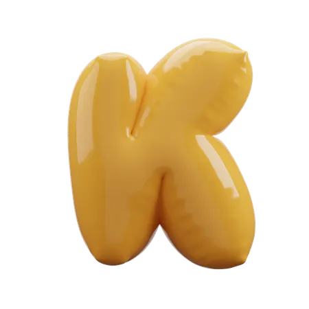 Alfabeto K  3D Icon