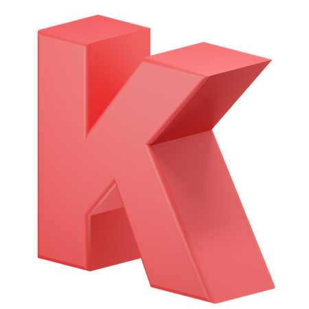 Alfabeto k  3D Icon