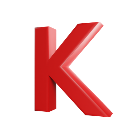 Letra k  3D Icon