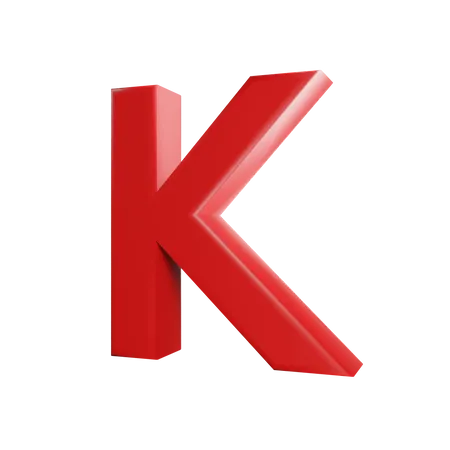 Letra k  3D Icon