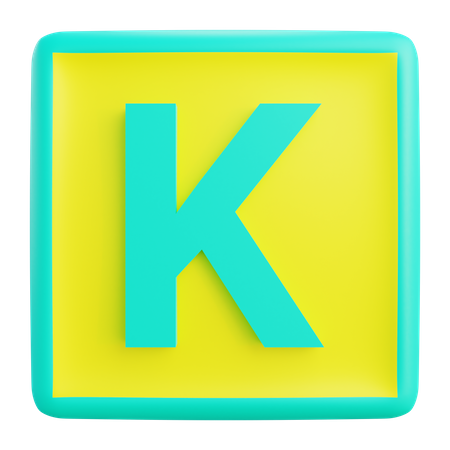 Letra k  3D Icon