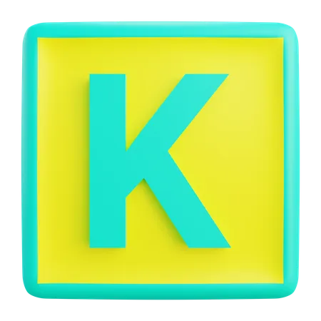 Letra k  3D Icon